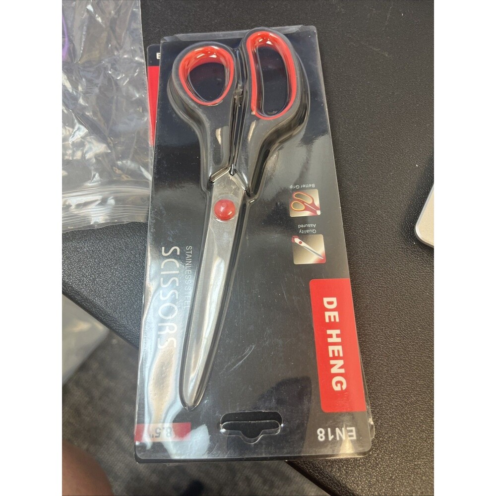 8-in Stainless Steel Blade & Abs Handle Scissors: 1 Pack